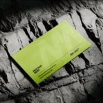 3 Business Card Mockups on Rock Among Shadows