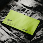 3 Business Card Mockups on Rock Among Shadows