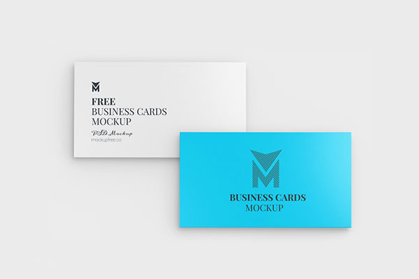 3 Business Cards Mockup in Different Shots