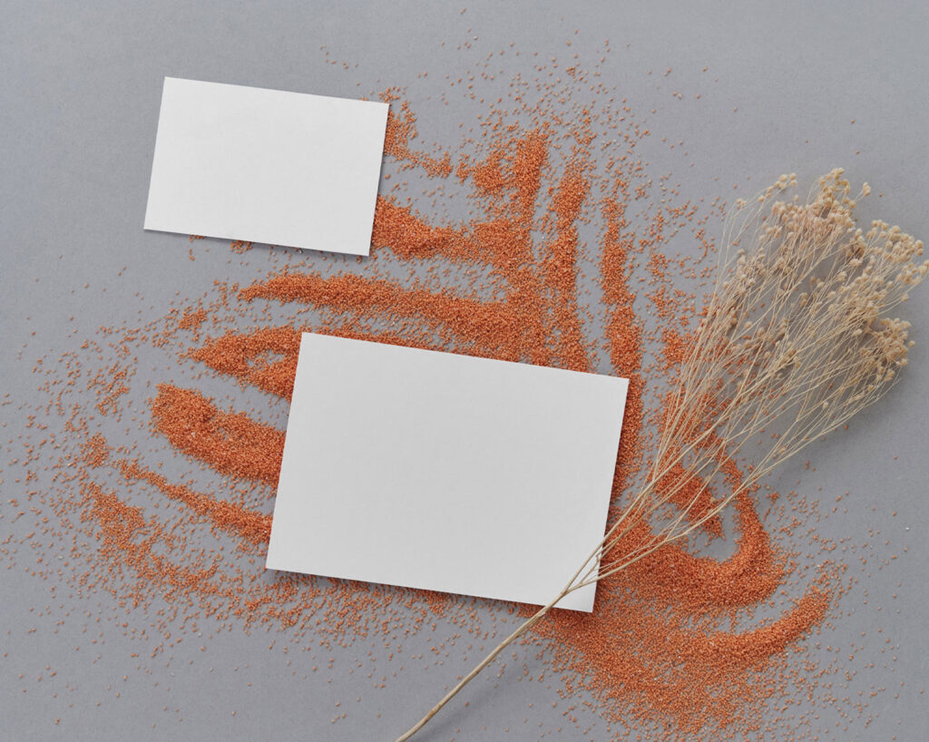 3 Cards Mockups with Twig in Perspective Views mockup preview