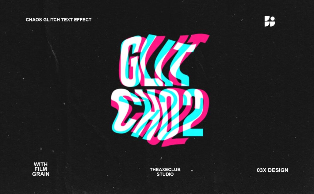 3 Chaos Glitch Text Effect Template