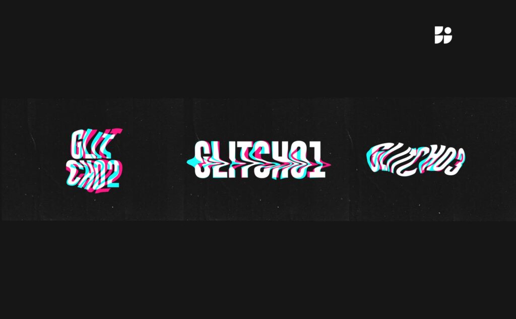 3 Chaos Glitch Text Effect Template