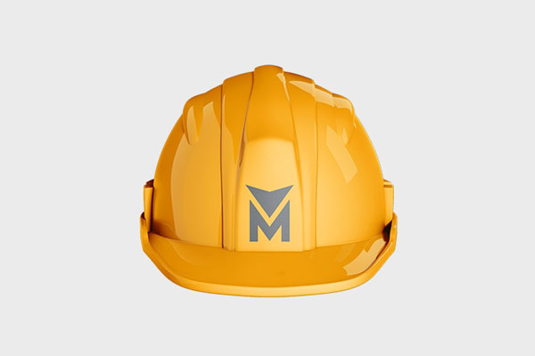 3 Construction Helmet Mockups in Different Shots
