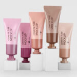 3 Cosmetic Tubes Mockups in Different Shots mockup preview