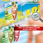 3 Diagonal, Tropical Solarium Beach Party Flyers and Facebook Cover Templates