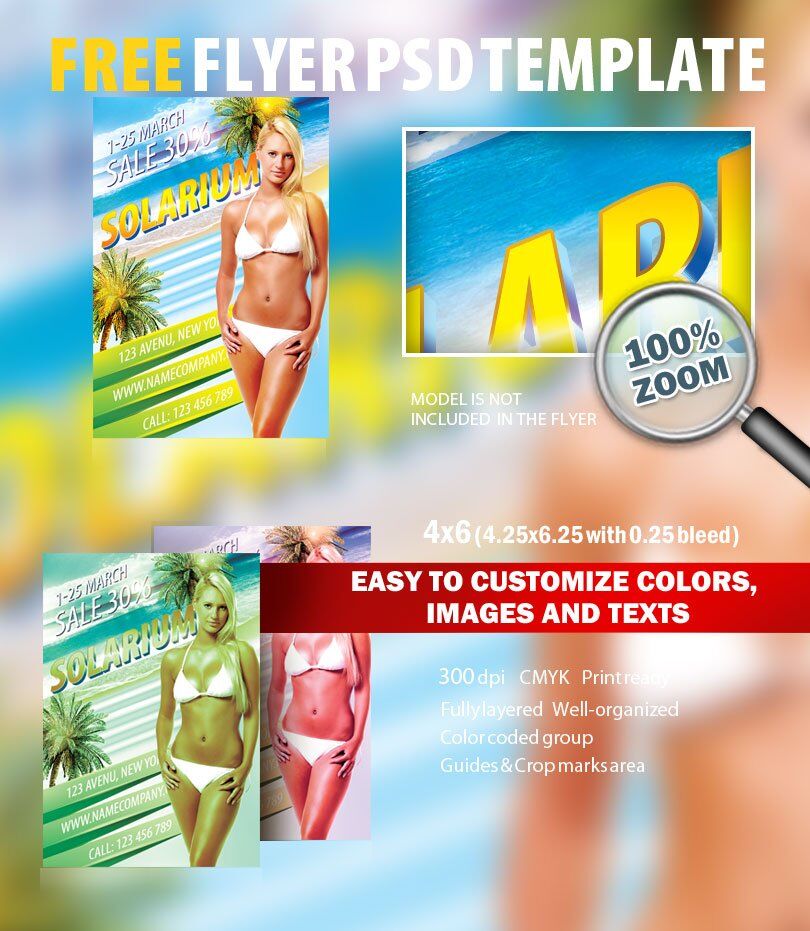 3 Diagonal, Tropical Solarium Beach Party Flyers and Facebook Cover Templates