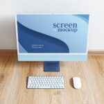3 Different Shots of iMac Mockup