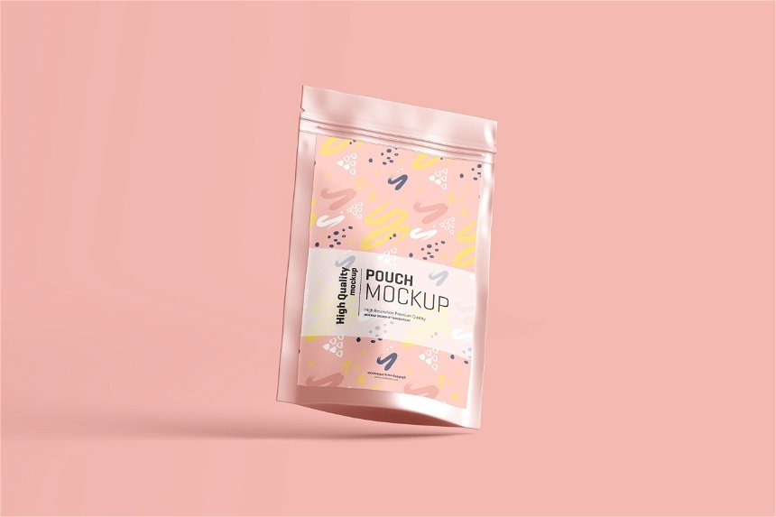 3 Different Shots of Stand Up Pouch Mockup mockup preview