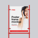 3 Different View of Matt Poster Frame Mockup