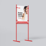 3 Different View of Matt Poster Frame Mockup