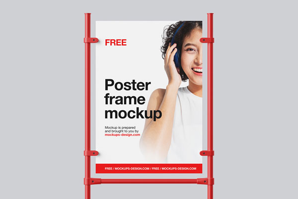 3 Different View of Matt Poster Frame Mockup