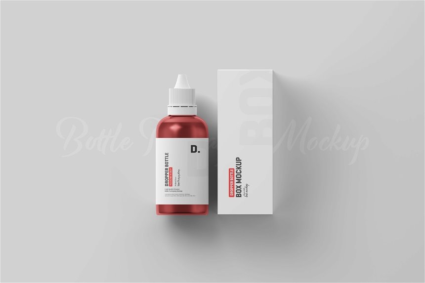 3 Distinct Shots of Dropper Bottle Mockup