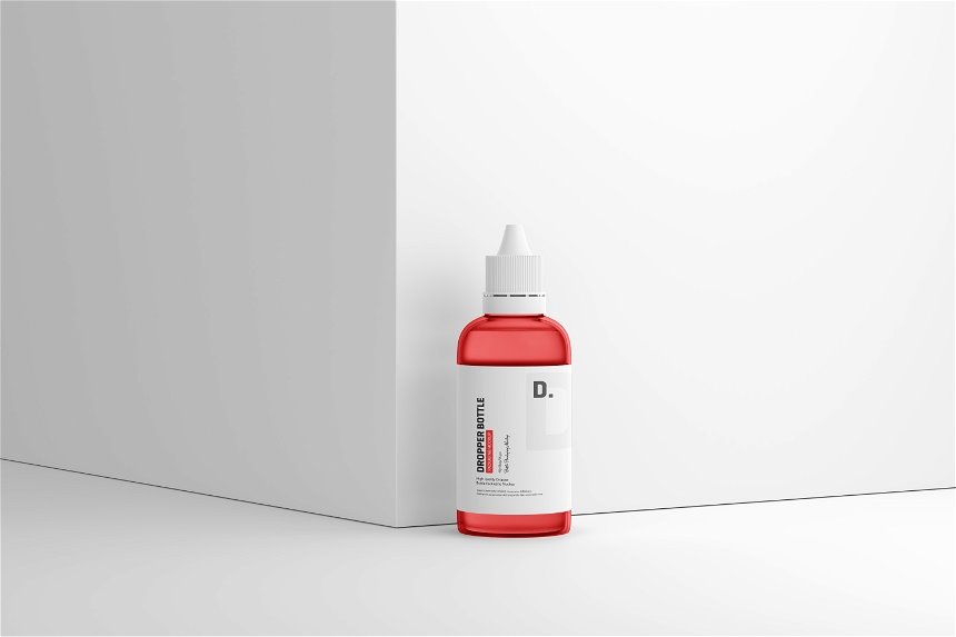 3 Distinct Shots of Dropper Bottle Mockup FREE PSD
