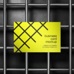 3 Distinct Shots of Industrial Business Card Mockups