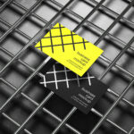 3 Distinct Shots of Industrial Business Card Mockups