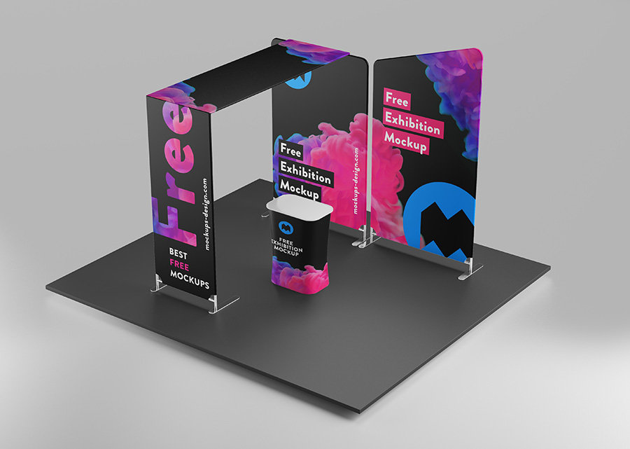 3 Exhibition Mockup in Varied Visions