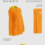 3 Floating Rain Jacket Mockups in Different Views