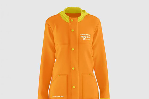 3 Floating Rain Jacket Mockups in Different Views