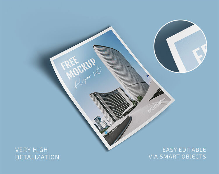 3 Flyer Mockups Featuring Multiple Flyers in Different Views mockup preview