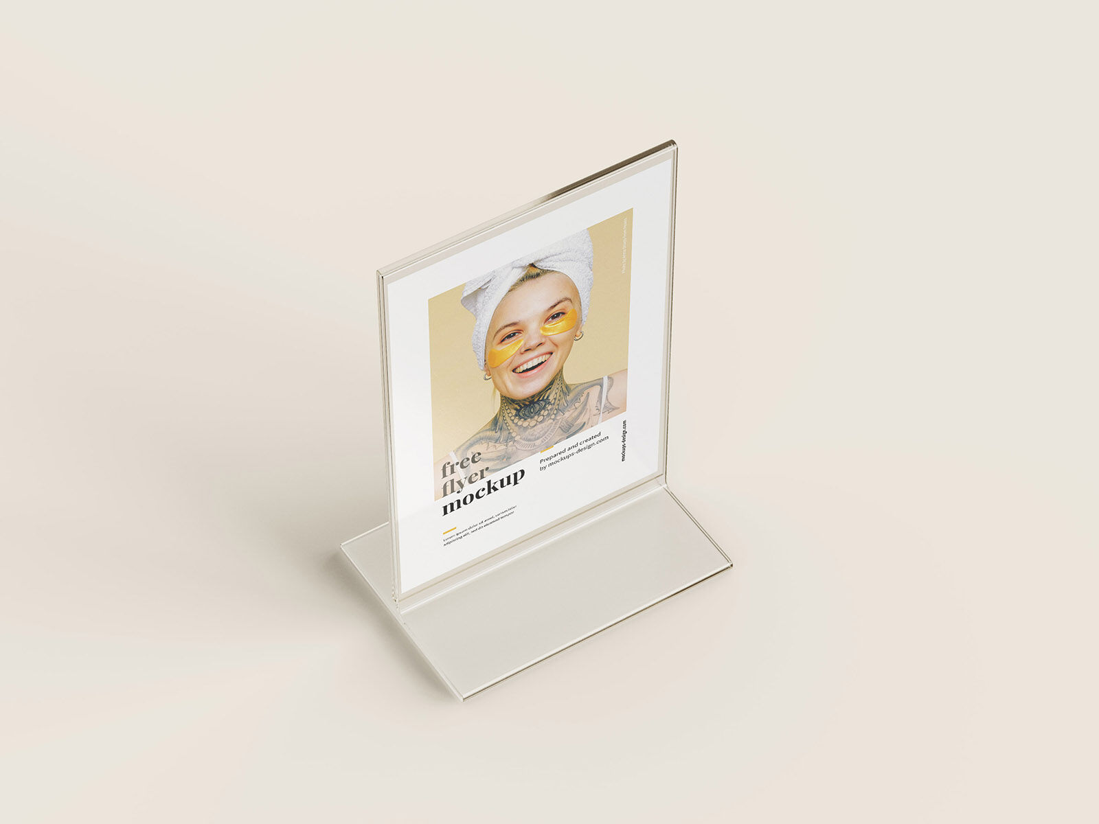 3 Flyer Stand Mockups in Different Angles FREE PSD