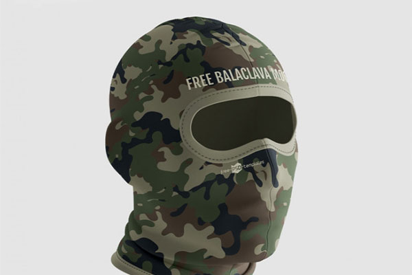 3 Front, Side and 3/4 View of Balaclava Mockups