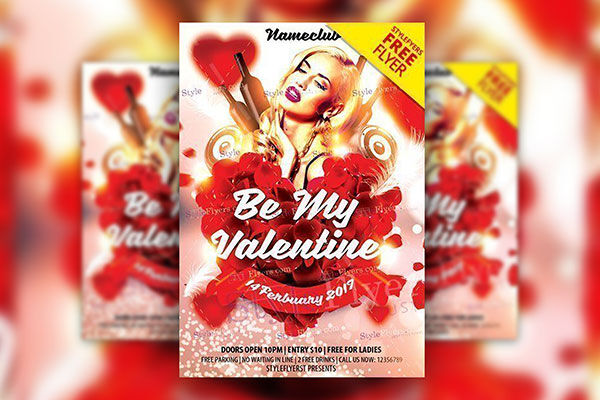 3 Glittering Valentine’s Day Party Flyers Templates