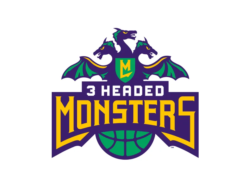 3 Headed Monsters Basketball Logo