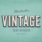 3 Illustrator Vintage Text Effects