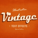 3 Illustrator Vintage Text Effects