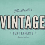 3 Illustrator Vintage Text Effects