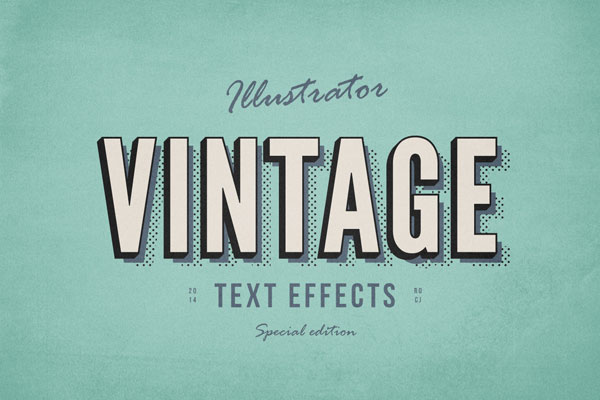 3 Illustrator Vintage Text Effects
