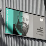 3 Industrial Billboard Mockups with Corrugated Metal Wall
