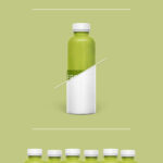 3 Juice Bottle Mockups in Different Positions