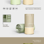 3 kraft Tube Mockups in Various Angles