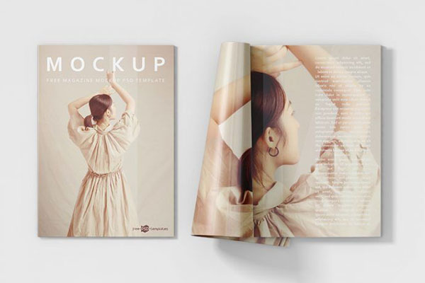3 Magazine Mockups in Various Shots