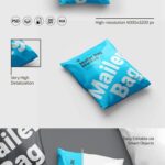 Different Views of 3 Mail Bag Mockups