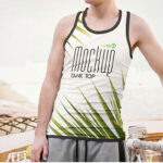 3 Male Tank Top Mockups in Different Shots
