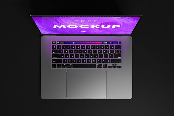 3 Minimalistic Mockups Featuring MacBook Pro in Different Views