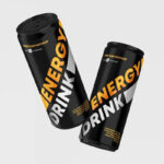 3 Mockups Featuring Energy Drink Cans in Different Views