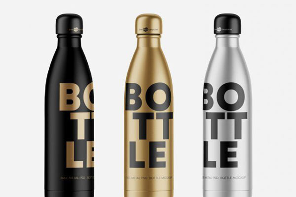 3 Mockups Featuring Floating or Stand-up Bottles in Different Views