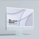 3 Mockups of a 2021 iMac 24-inch in Multiple Angles