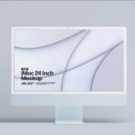 3 Mockups of a 2021 iMac 24-inch in Multiple Angles
