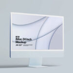 3 Mockups of a 2021 iMac 24-inch in Multiple Angles