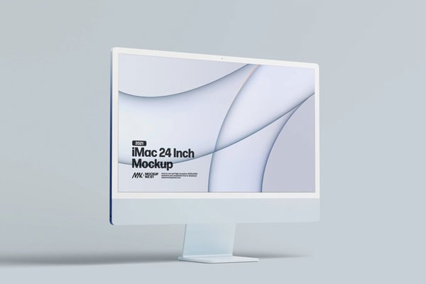 3 Mockups of a 2021 iMac 24-inch in Multiple Angles