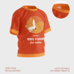 3 Mockups of a Kids T-shirt in Different Views
