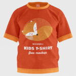 3 Mockups of a Kids T-shirt in Different Views