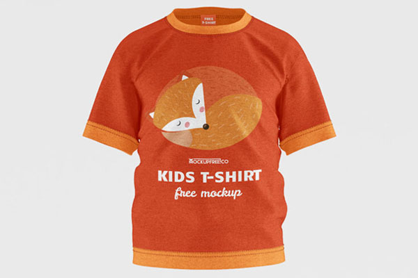 3 Mockups of a Kids T-shirt in Different Views