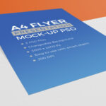 3 Mockups of A4 Size Paper from Different Angles mockup preview