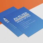 3 Mockups of A4 Size Paper from Different Angles mockup preview