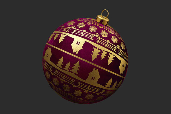 3 Mockups of Christmas Balls in Different Views and Positions